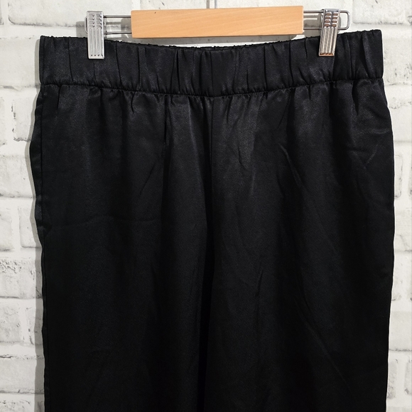 NEW J. Crew Astrid Wide-Leg Pant in Luster Crepe Black size 6 - Picture 6 of 12
